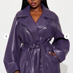 Elegant Purple Women's Coat